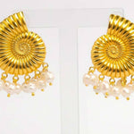 Golden Sea Shell and Pearls - largeChakarr Jewelry