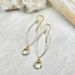 Green Amethyst Hoop Mix Silver & Gold #1529James & JezebelleEARRINGS