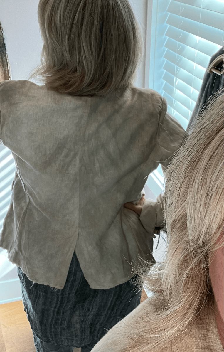 Hand Dyed Linen Blazer - Dreamy EcruImp of the Perverse