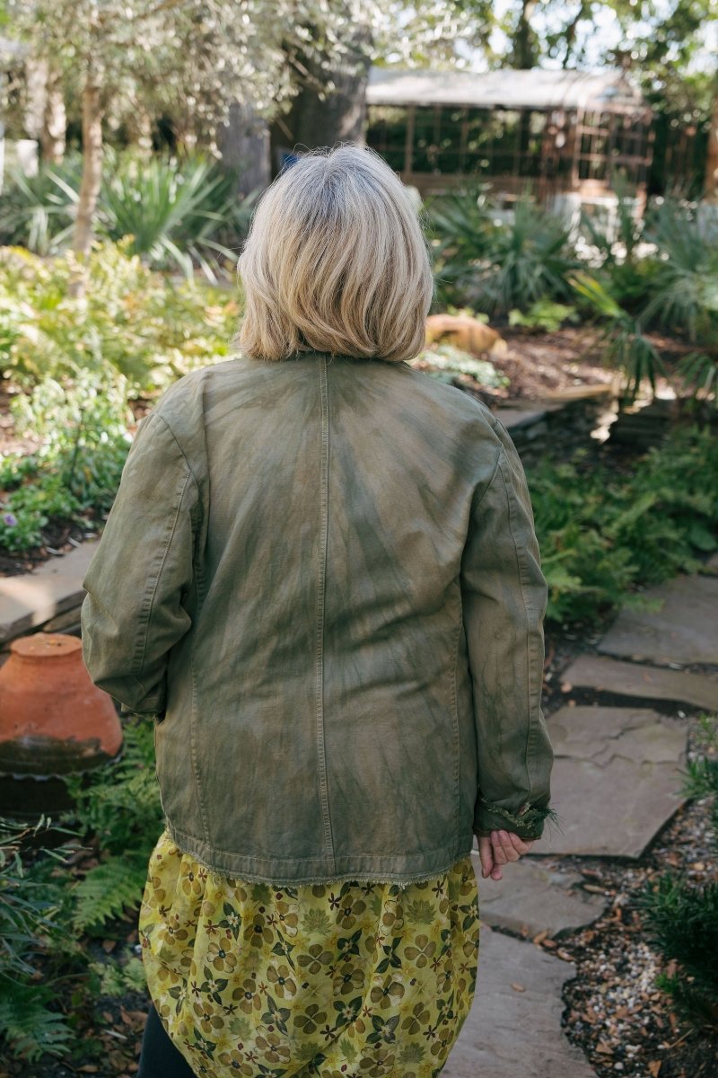 Hand Dyed Linen Chore Jacket - OliveImp of the Perverse