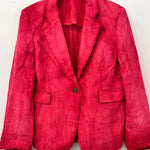 Hand Dyed Linen Distressed Blazer - LipstickImp of the Perversejacket