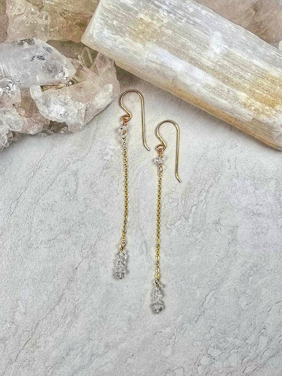 Herkimer Diamond Drop Gold #1531James & JezebelleEARRINGS