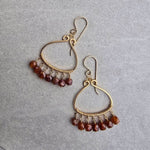 Hessonite Fringe Hoops #1508James & JezebelleEARRINGS