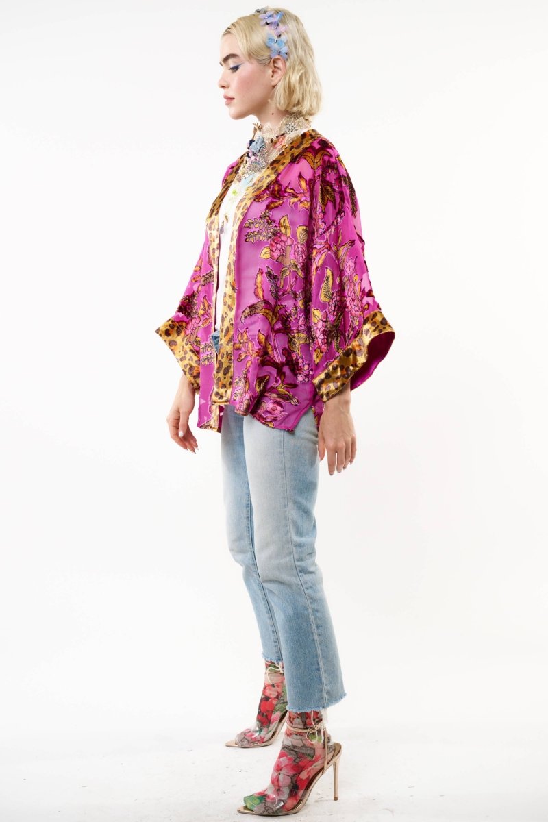 Holiday Jewels Kimono : Fuchsia / One SizeArattaKimono