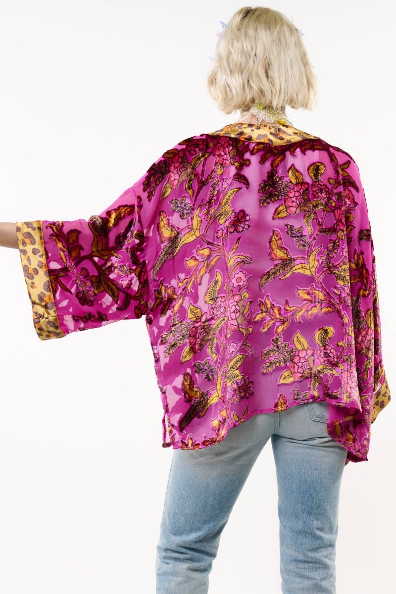 Holiday Jewels Kimono : Fuchsia / One SizeArattaKimono