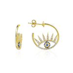 IN - HOOP EVIL EYE EARRINGS: GOLDChakarr JewelryEARRINGS