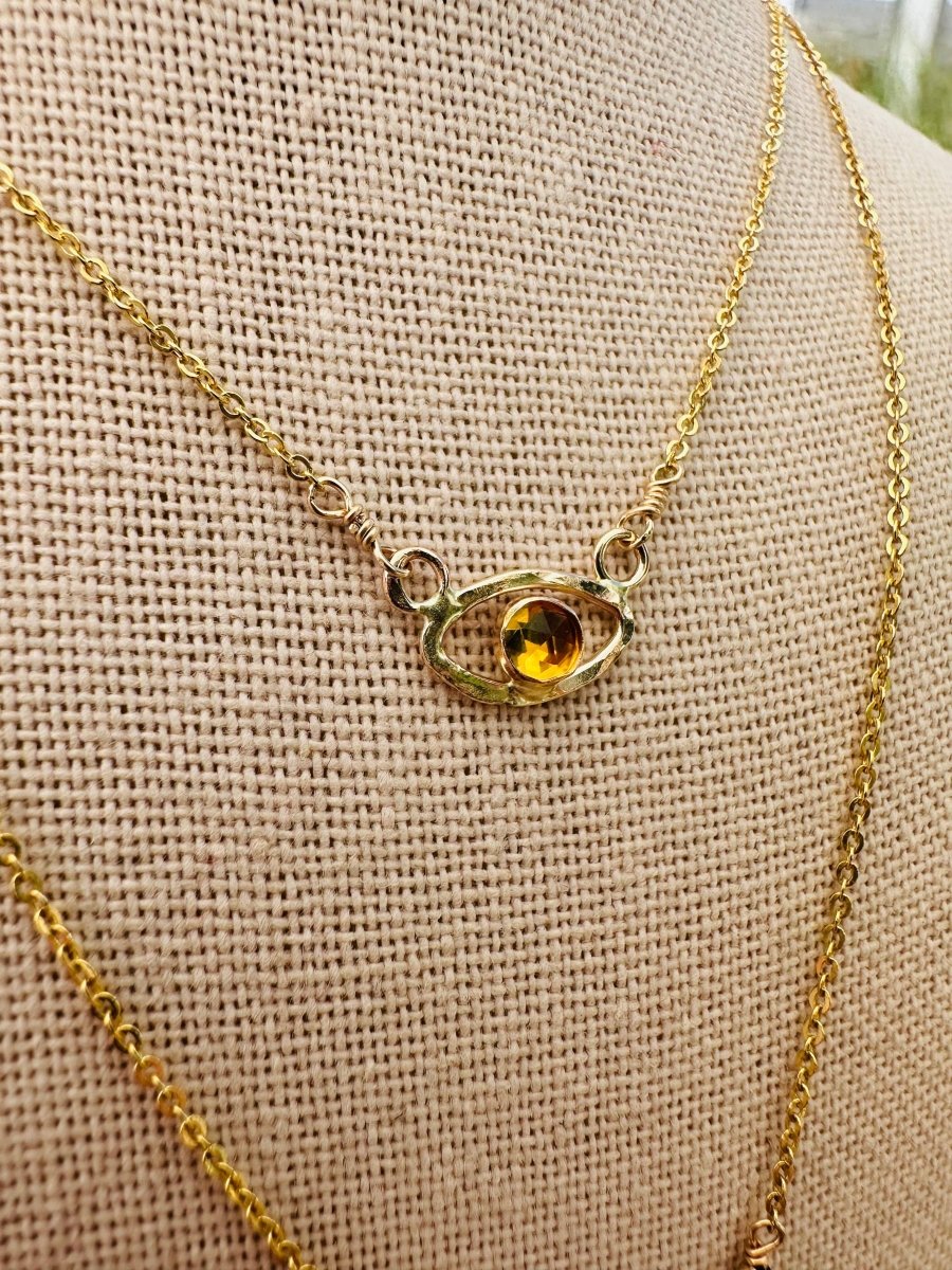 Iris Necklace ~ 14k Gold Fill: 18” / Rose Cut CitrineNotions of LovelyNECKLACES