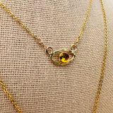 Iris Necklace ~ 14k Gold Fill: 18” / Rose Cut CitrineNotions of LovelyNECKLACES