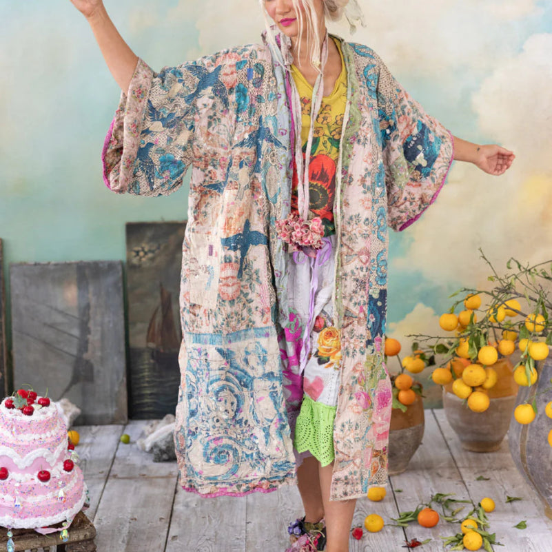 Jacket 1190 - Piecewise Dashi Kimono - ZazuMagnolia PearlOUTERWEAR