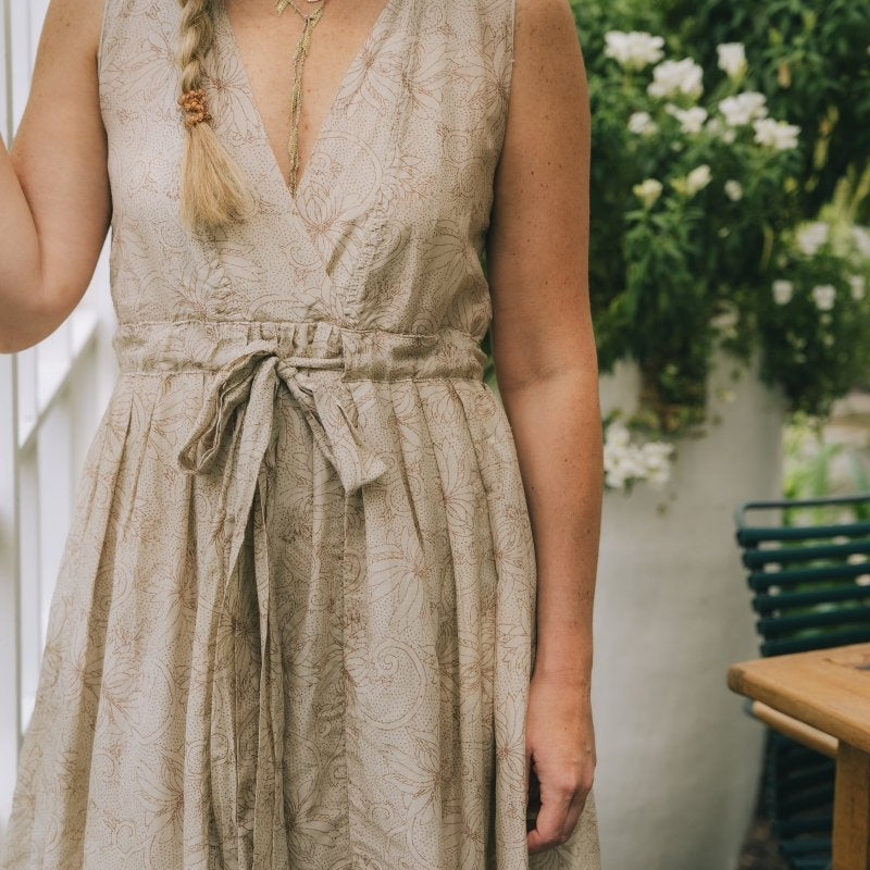 Julia Cotton Silk Dress- SandCP ShadesShirts & Tops