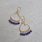 Lapis Fringe Hoops #1509James & JezebelleEARRINGS