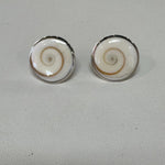 Large Post Earrings of Shiva ShellJinjaEARRINGS