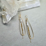 Moonstone Hoops - Cubes & Tassel #1547James & JezebelleEARRINGS