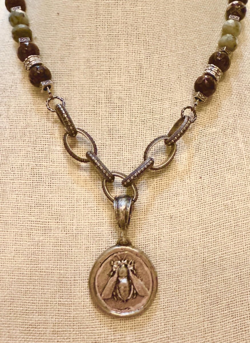 Necklace of Labradorite and Brown Snowflake Obsidian #17Bella Smith DesignsNECKLACES