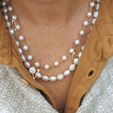 Open Heart Charm Freshwater Pearl NecklaceBeth ZinkNECKLACES