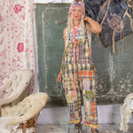 Overalls 073 - Patchwork Love Overalls - Madras GreenMagnolia PearlOUTERWEAR