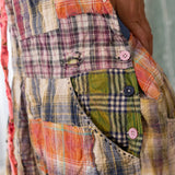 Overalls 073 - Patchwork Love Overalls - Madras GreenMagnolia PearlOUTERWEAR