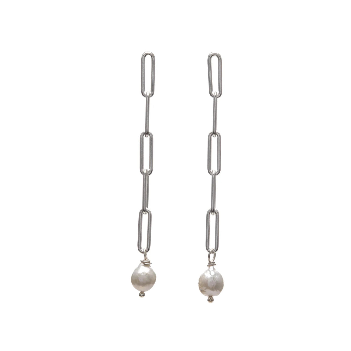 Paperclip Baroque Drop Earring (2 Colors)Kenda KistEARRINGS