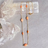 Peach Coral Necklace - Satellite Style #8076James & JezebelleNECKLACES