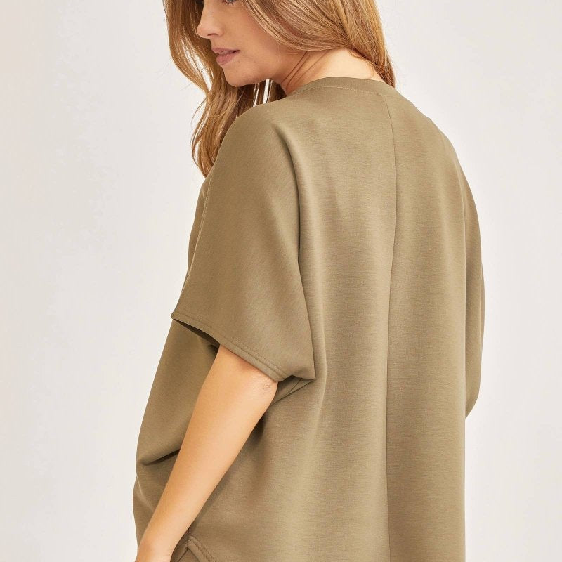 Poncho Modal Top/ Bell Bottom Modal: CAPPUCCINODear ScarlettTOPS/BOTTOMS