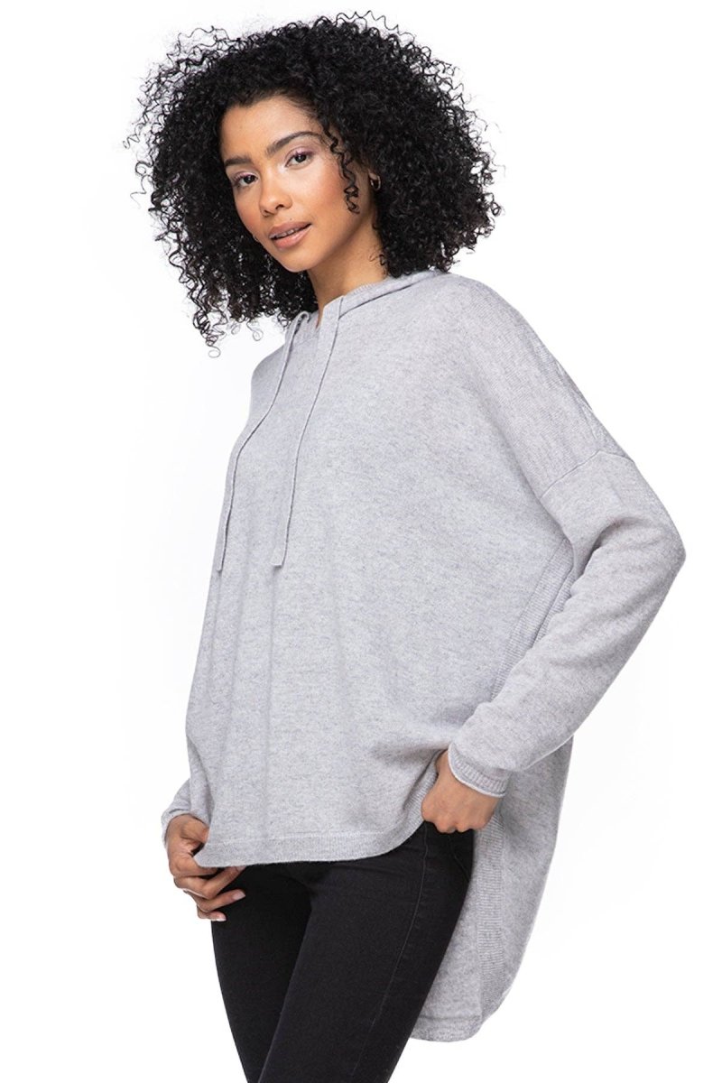 Quinn Washable Cashmere Hoodie in Whisper GreySubtle LuxurySWEATER