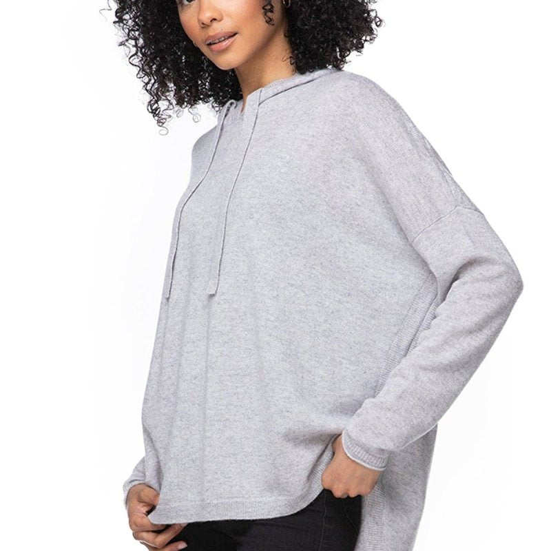 Quinn Washable Cashmere Hoodie in Whisper GreySubtle LuxurySWEATER