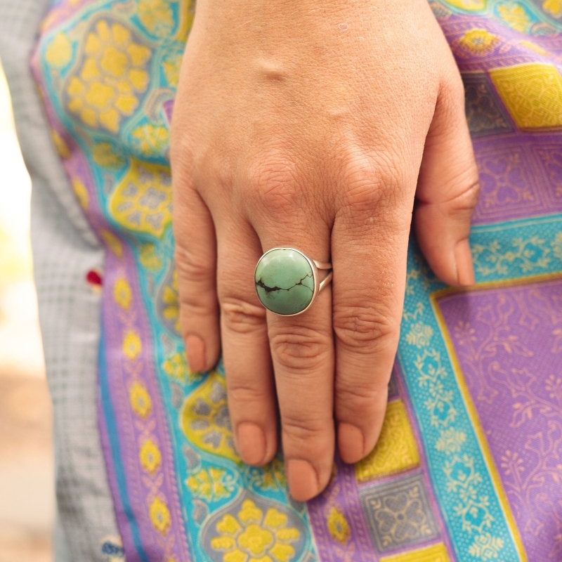 Ring - Sterling Silver and Matte TurquoiseRare FindsRINGS