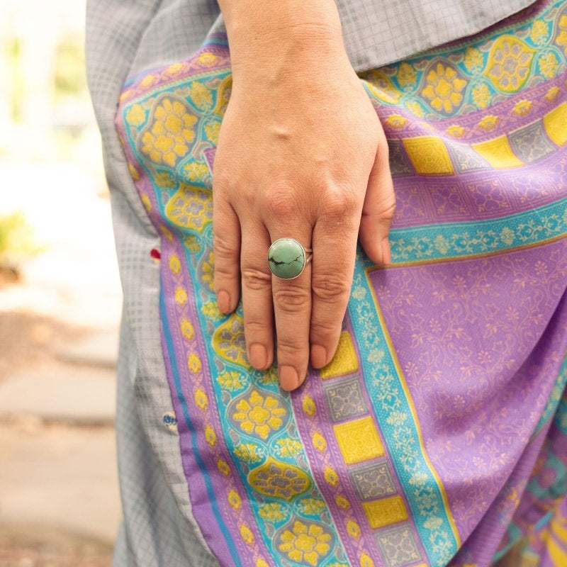 Ring - Sterling Silver and Matte TurquoiseRare FindsRINGS