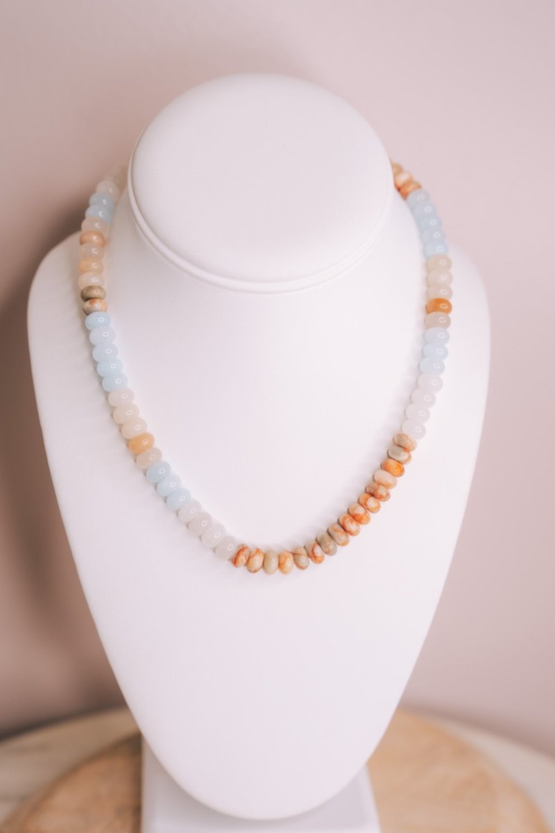 Rowan Necklace- Light Blue/ PeachJessica MatraskoNecklace