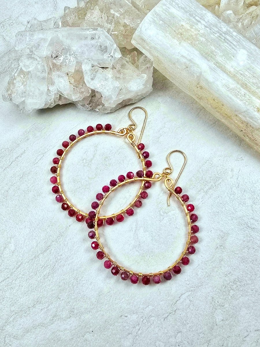 Ruby Hoops Full Wrap #1524James & JezebelleEARRINGS