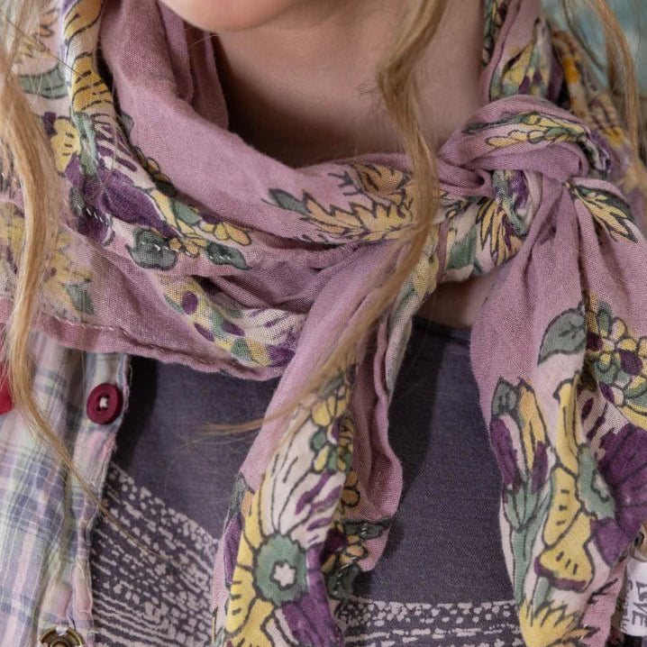 Scarf 145 - Tara Scarf - AzaleaMagnolia PearlSCARVES