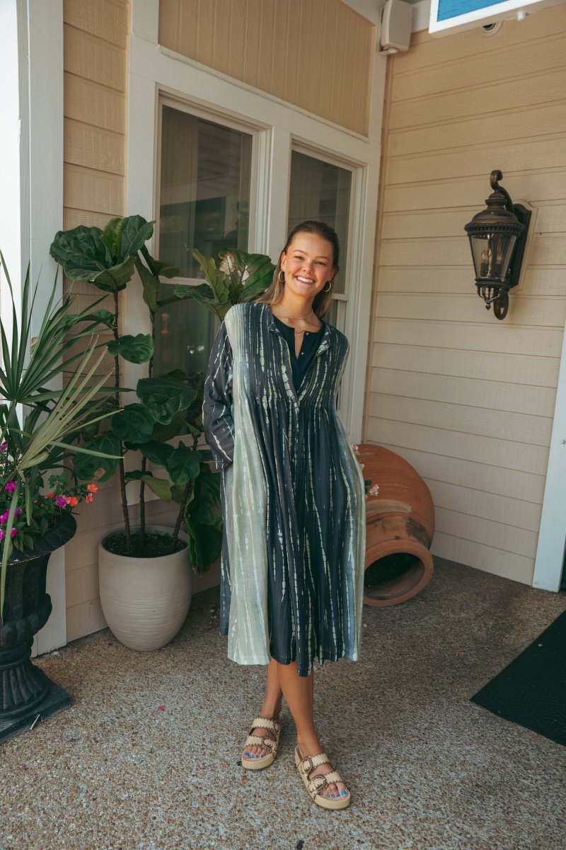 Sea Green & Blue Tie Dye DressRagaDRESS