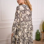 Short silk dress in Black & Cream PrintCHOKLATE PARISDRESS