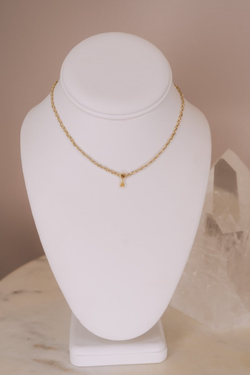 Silk Crystal & Diamond Slice Necklace (3 Colors)Marie Laure ChamorelNecklace
