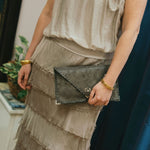 Silk Skirt with Raw Edge Chiffon: Taupe / One SizeDance in ParisSKIRT