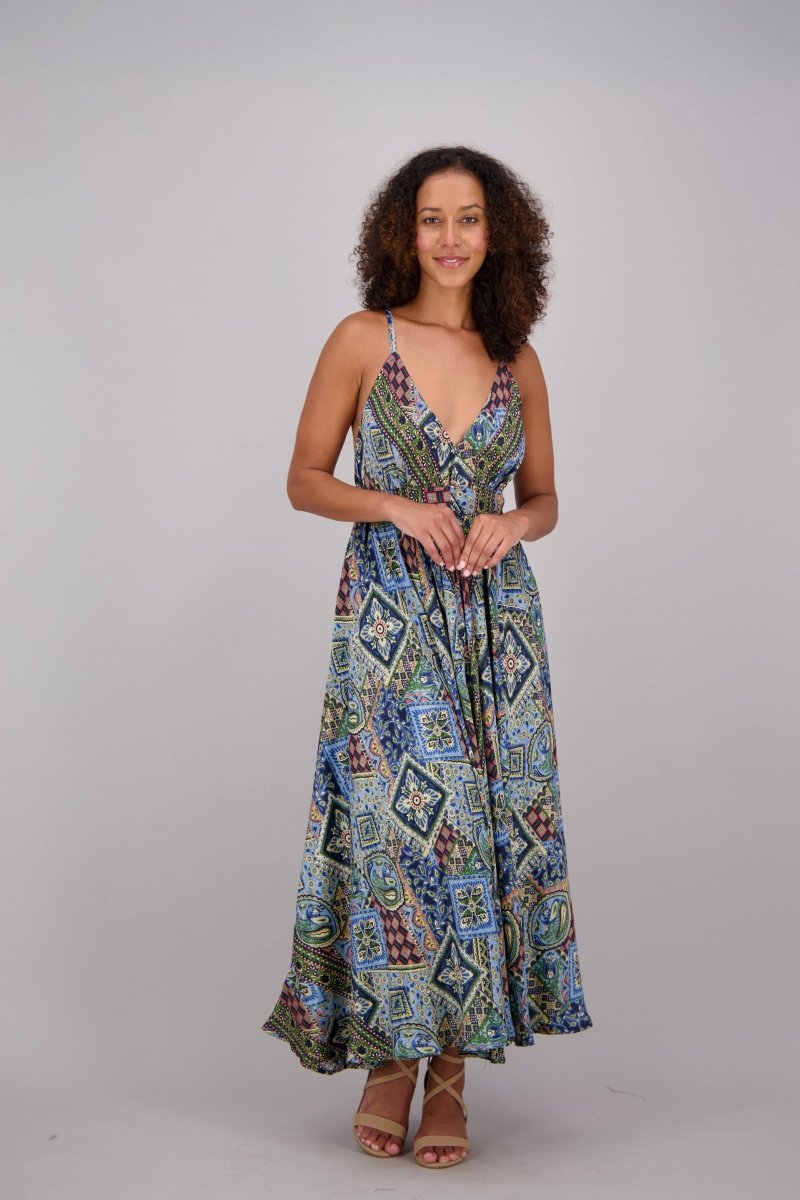 Silky Maxi Dress in Adjustable One SizeAdvance ApparelsDRESS