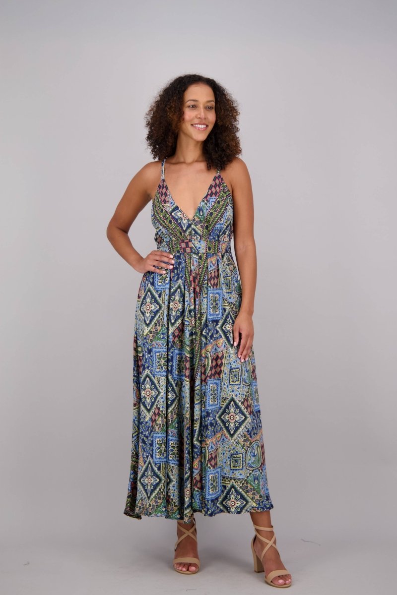 Silky Maxi Dress in Adjustable One SizeAdvance ApparelsDRESS