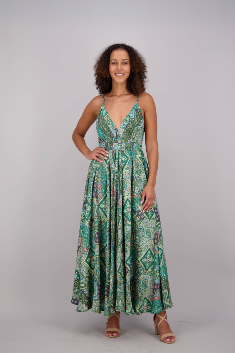 Silky Maxi Dress in Adjustable One SizeAdvance ApparelsDRESS