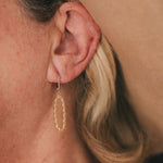 Sparkling Oval 10k Gold EarringsZPL - Fine LineEARRINGS