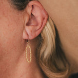 Sparkling Oval 10k Gold EarringsZPL - Fine LineEARRINGS