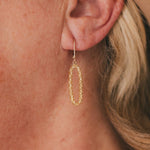 Sparkling Oval 10k Gold EarringsZPL - Fine LineEARRINGS