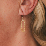 Sparkling Oval 10k Gold EarringsZPL - Fine LineEARRINGS