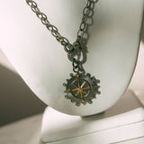 Sterling Silver Compass With Diamonds Pendant on Sterling Silver Chain With Pave Diamond ClaspBeth ZinkNECKLACES