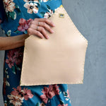 Symmetria leather clutch in nude: Gold / LargeANA KOUTSI