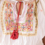 Top 2134 - Embroidered Chrissy Folk Blouse - MoonlightMagnolia PearlTOPS