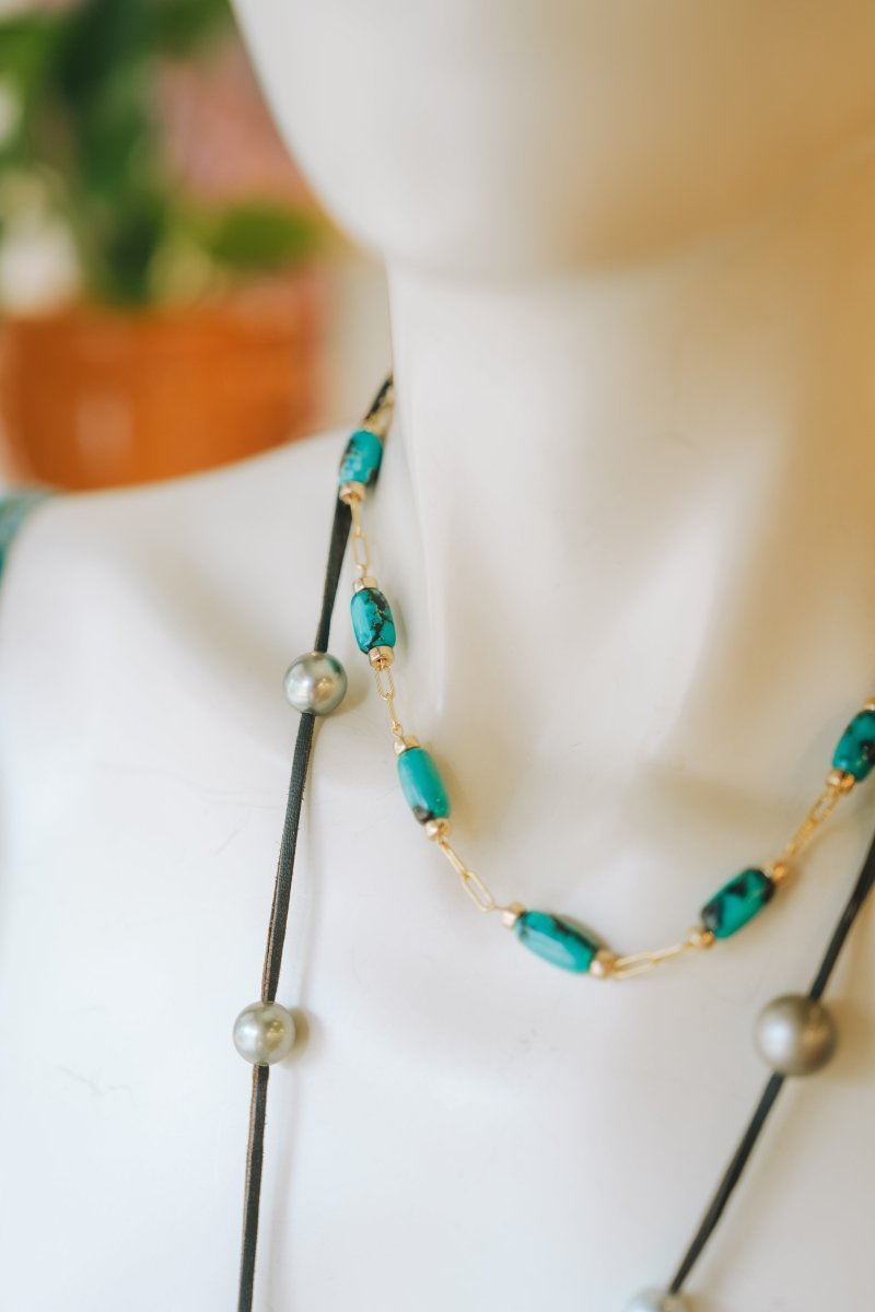 Turquoise Barrel NecklaceBeth ZinkNECKLACES