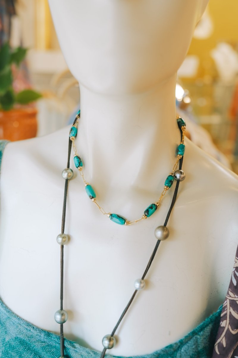 Turquoise Barrel NecklaceBeth ZinkNECKLACES