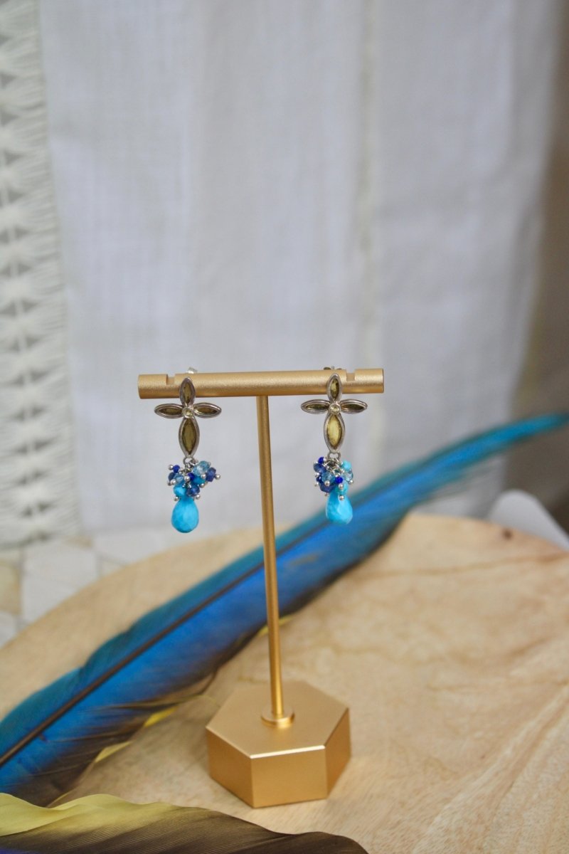 Turquoise Cross EarringsZiabirdEARRINGS