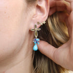 Turquoise Cross EarringsZiabirdEARRINGS