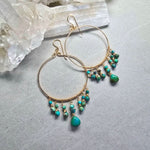 Turquoise Fringe Hoops #1537James & JezebelleEARRINGS